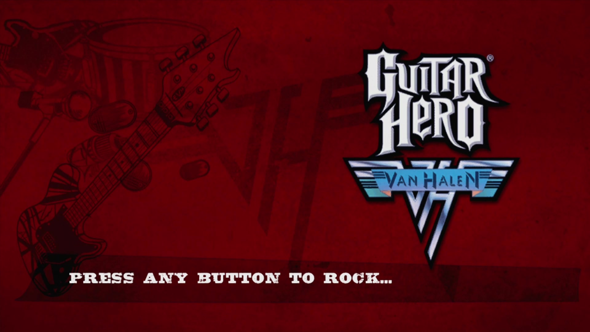 Guitar Hero: Van Halen title screen for Xbox 360